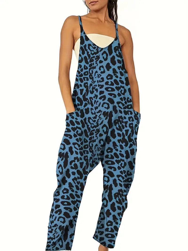 Nora | Casual jumpsuit met luipaardprint