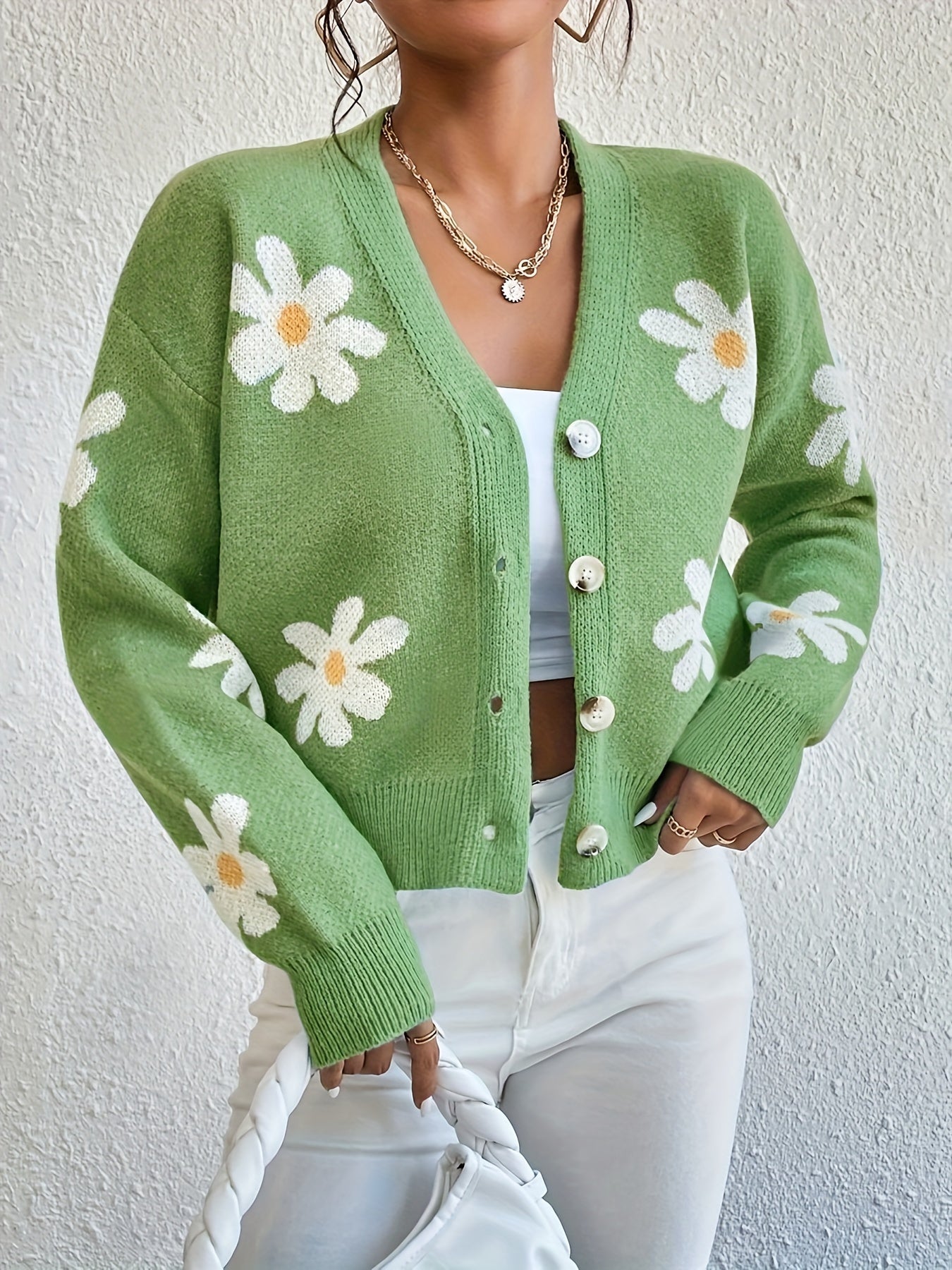 Celia | Elegant Vest met Een Speelse Bloemenprint