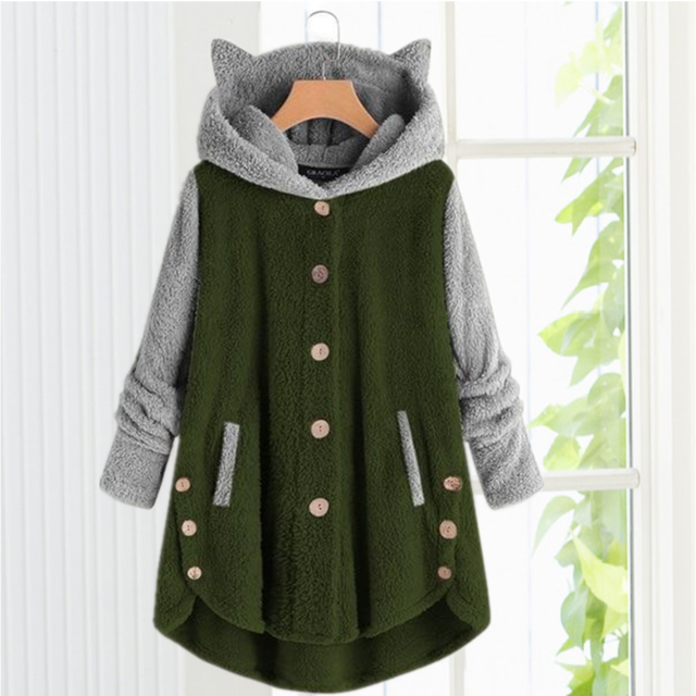 Zoë | Trendy cape met leuke kattenoortjes