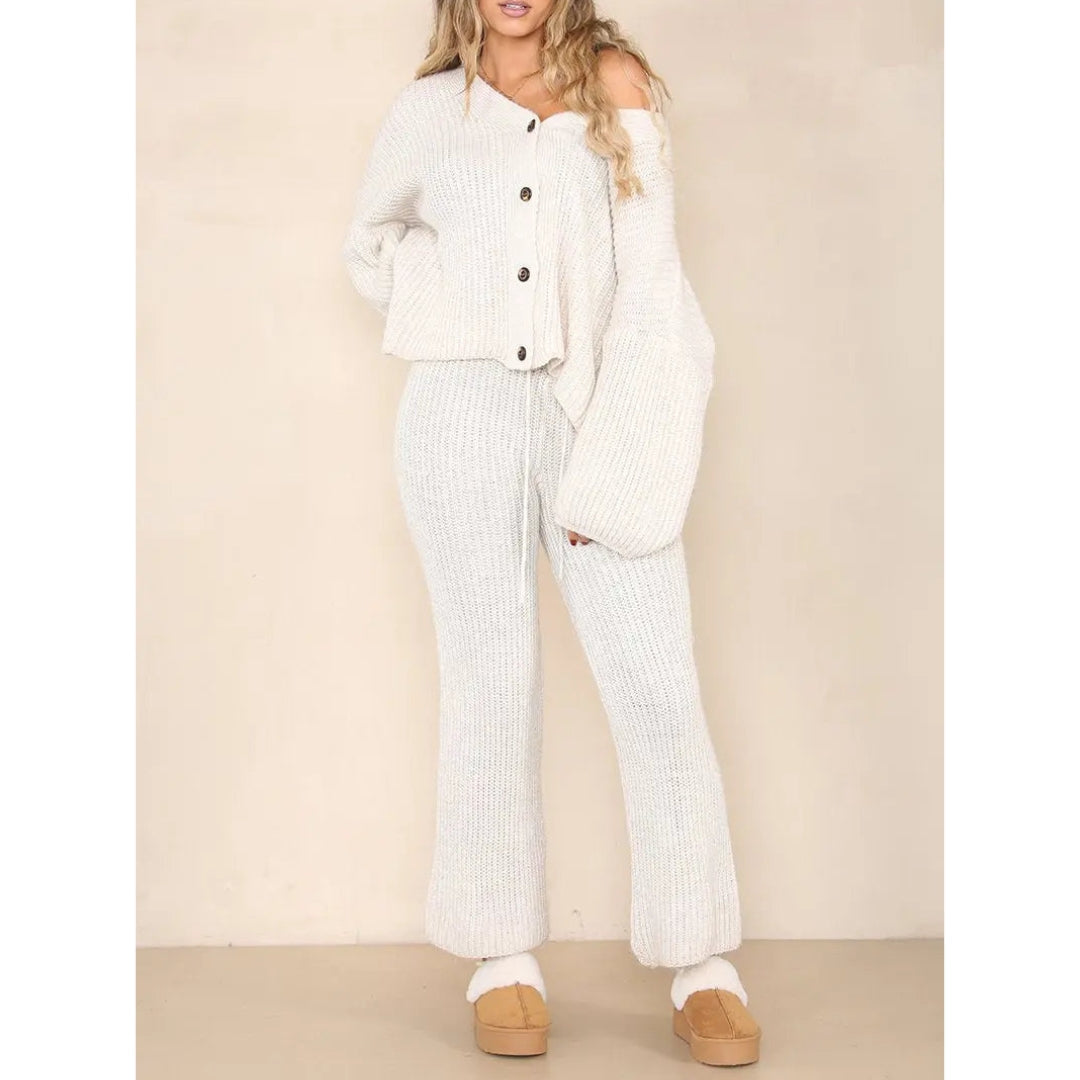 Romy | Luxe Knitted Co-Ord Set Voor Een Ontspannen Dag