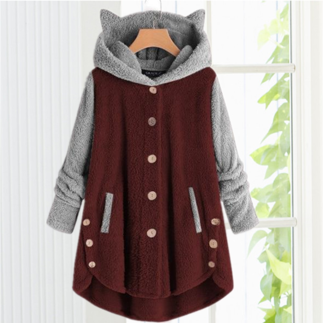 Zoë | Trendy cape met leuke kattenoortjes