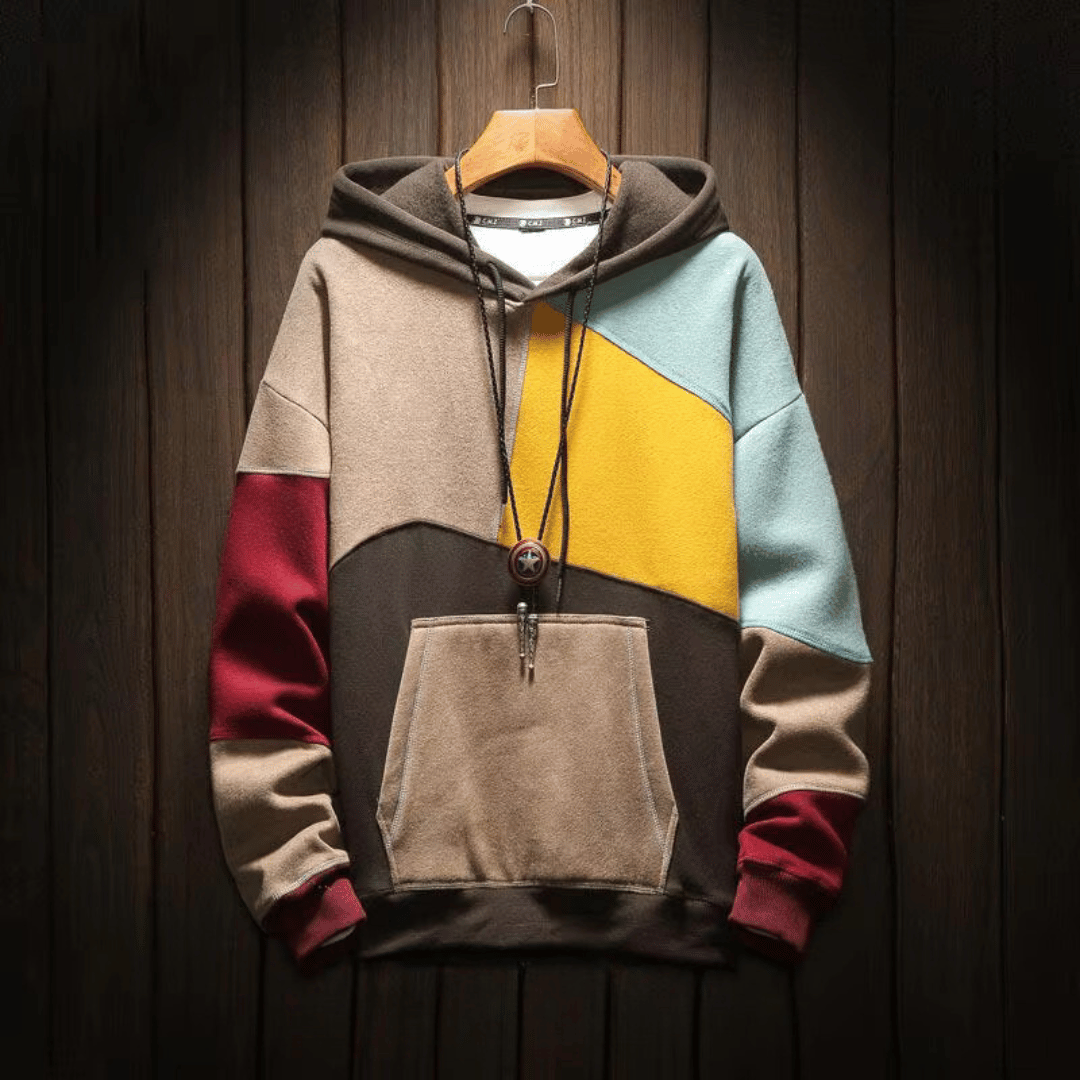 Jasper | Heren Hoodie met Uniek Vierkant Ontwerp