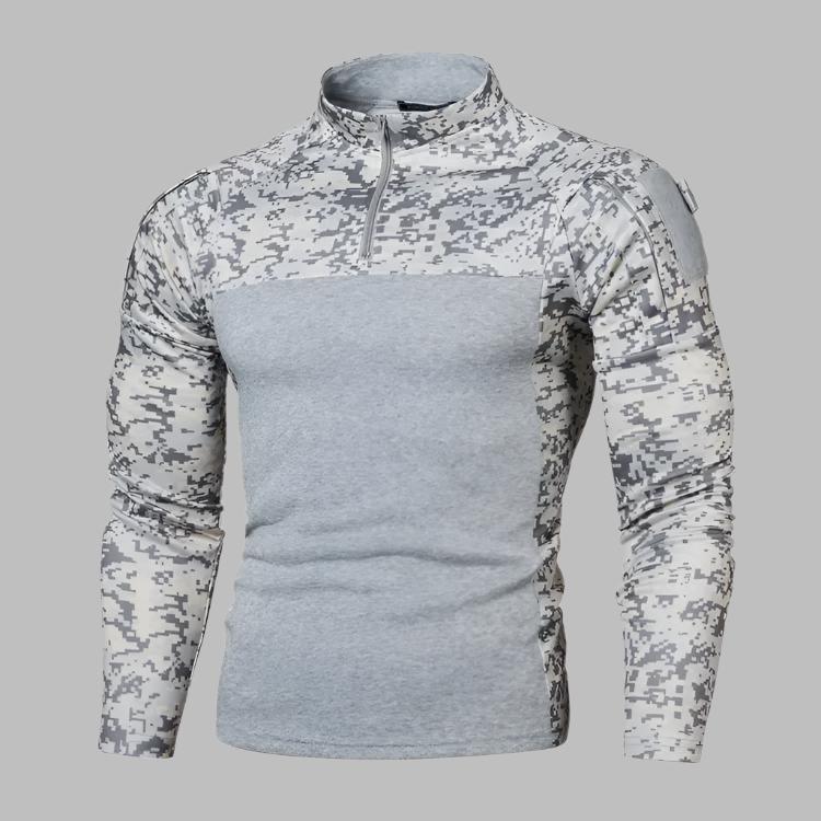 Fabio | Zachte zip sweatshirt met camo