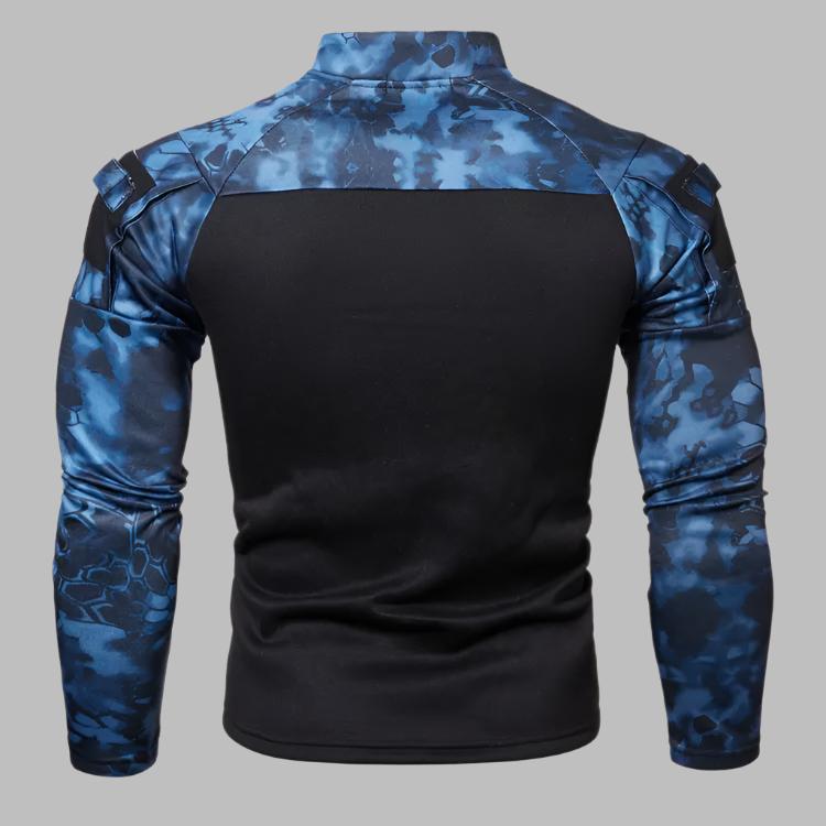 Fabio | Zachte zip sweatshirt met camo