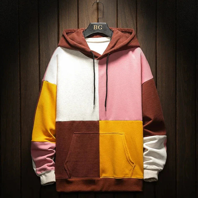 Jasper | Heren Hoodie met Uniek Vierkant Ontwerp