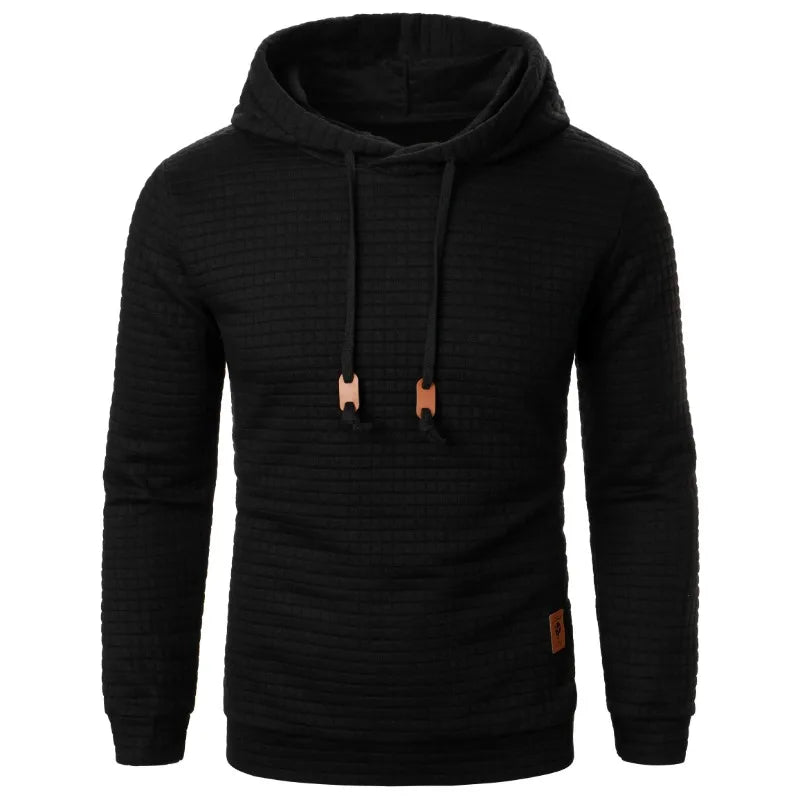 Lenard | Rib stof heren hoodie