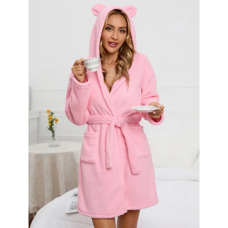 Gina | Zachte Pluche Pyjama met Oortjes