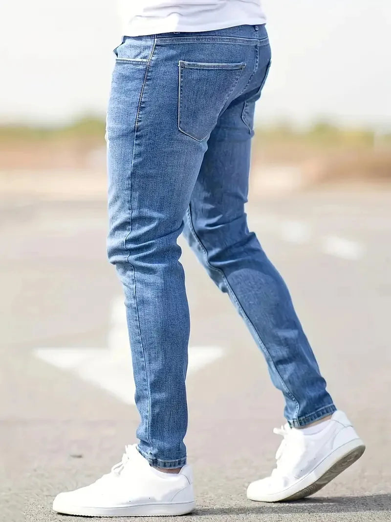 Timo | Vintage Gaten Skinny Jeans voor Mannen