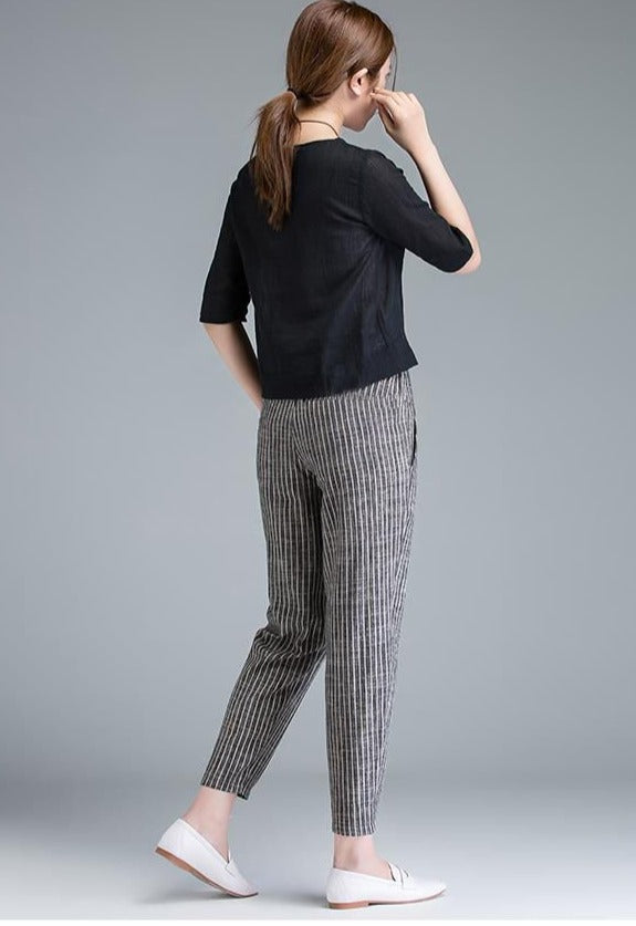 Nina | Katoenmix Pantalon voor Relaxte Dagen