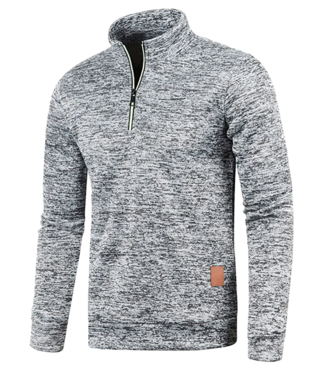 Rene | Sweatshirt met halve rits