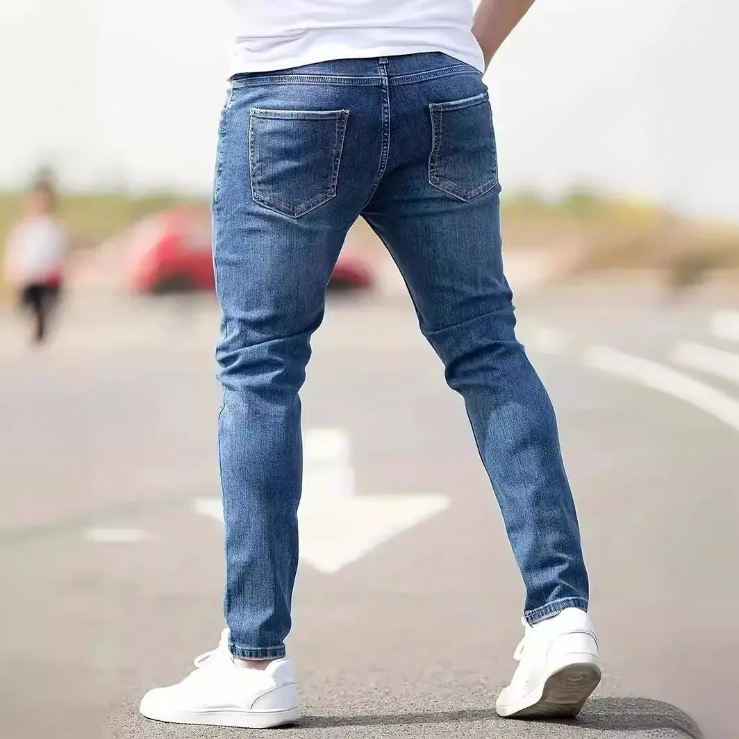 Timo | Vintage Gaten Skinny Jeans voor Mannen