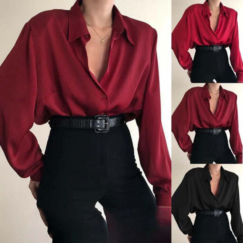 Emma | Trendy blouse met lage kraag