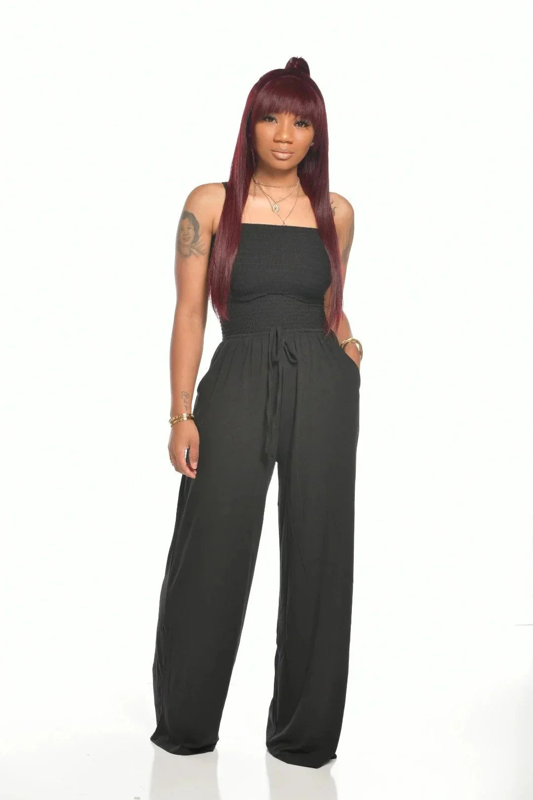 Serena | Elegante Strapless Jumpsuit in Lichte Stof