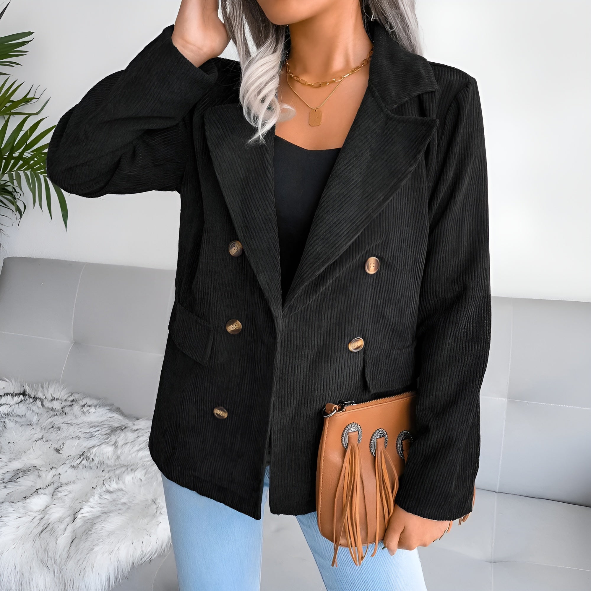 Tessa | Vrouwen Blazer Van Corduroy