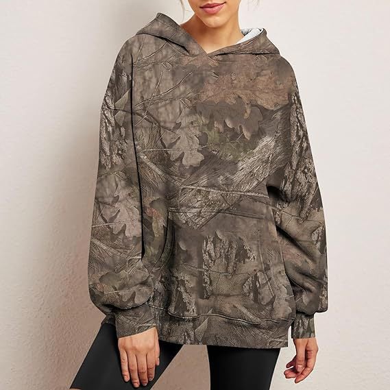 Maartje | Comfortabele camouflage hoodie