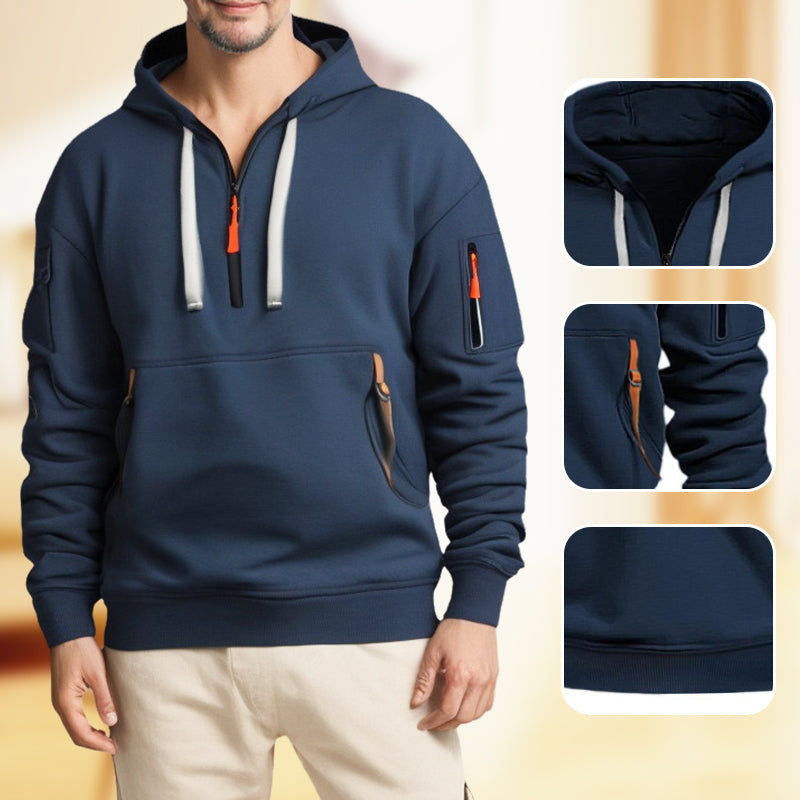 Stefan | Stijlvolle hoodies met halve rits