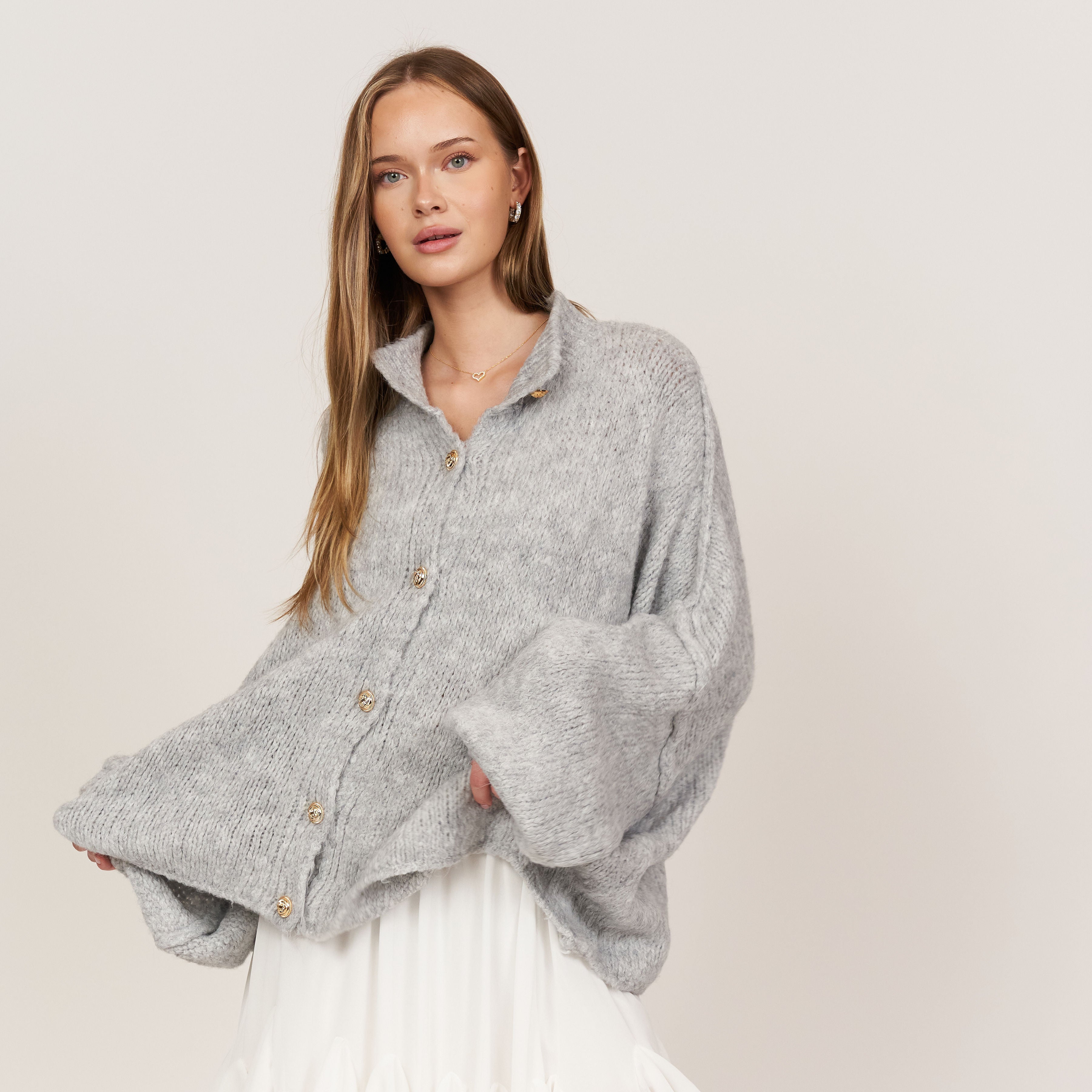 Nina | trendy oversized gebreid vest