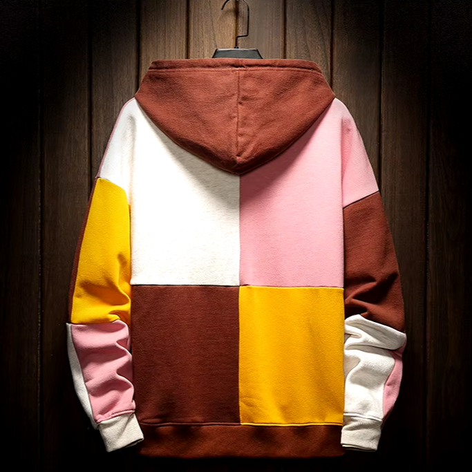 Jasper | Heren Hoodie met Uniek Vierkant Ontwerp