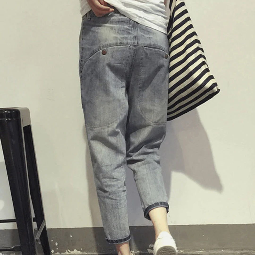 Nina | Stijlvolle Denim Broek met Een Relaxte Fit