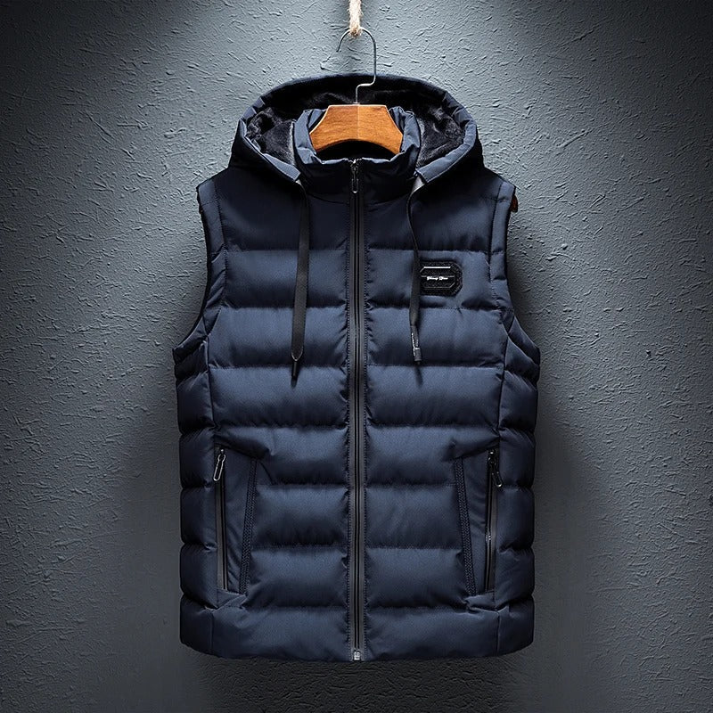 Levi | Casual bodywarmer met capuchon